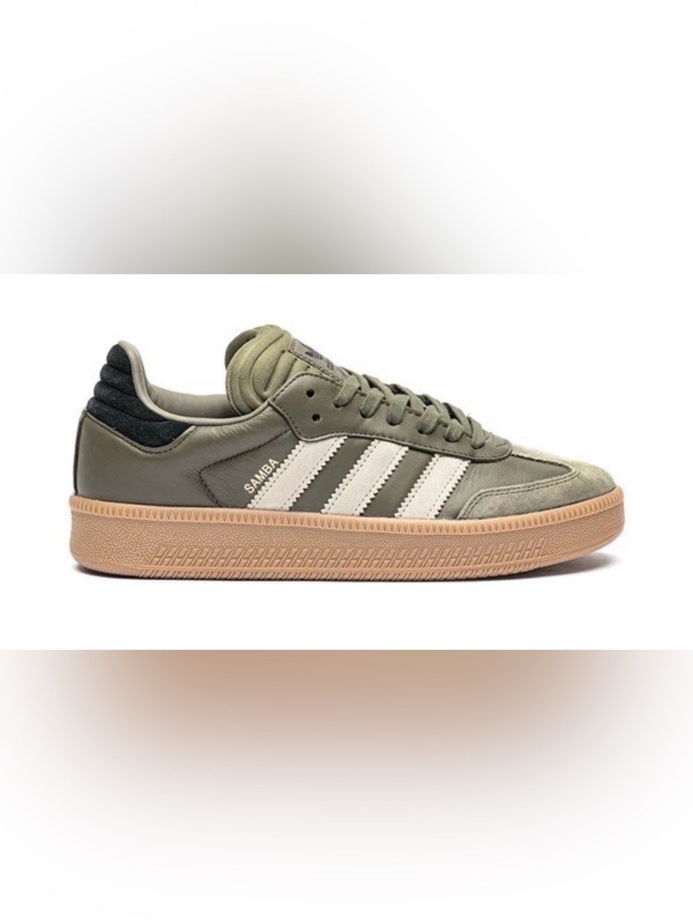 Adidas Originals Samba XLG Mens Retro Leather & EVA Platform Sneaker Gum Sz 8.5
